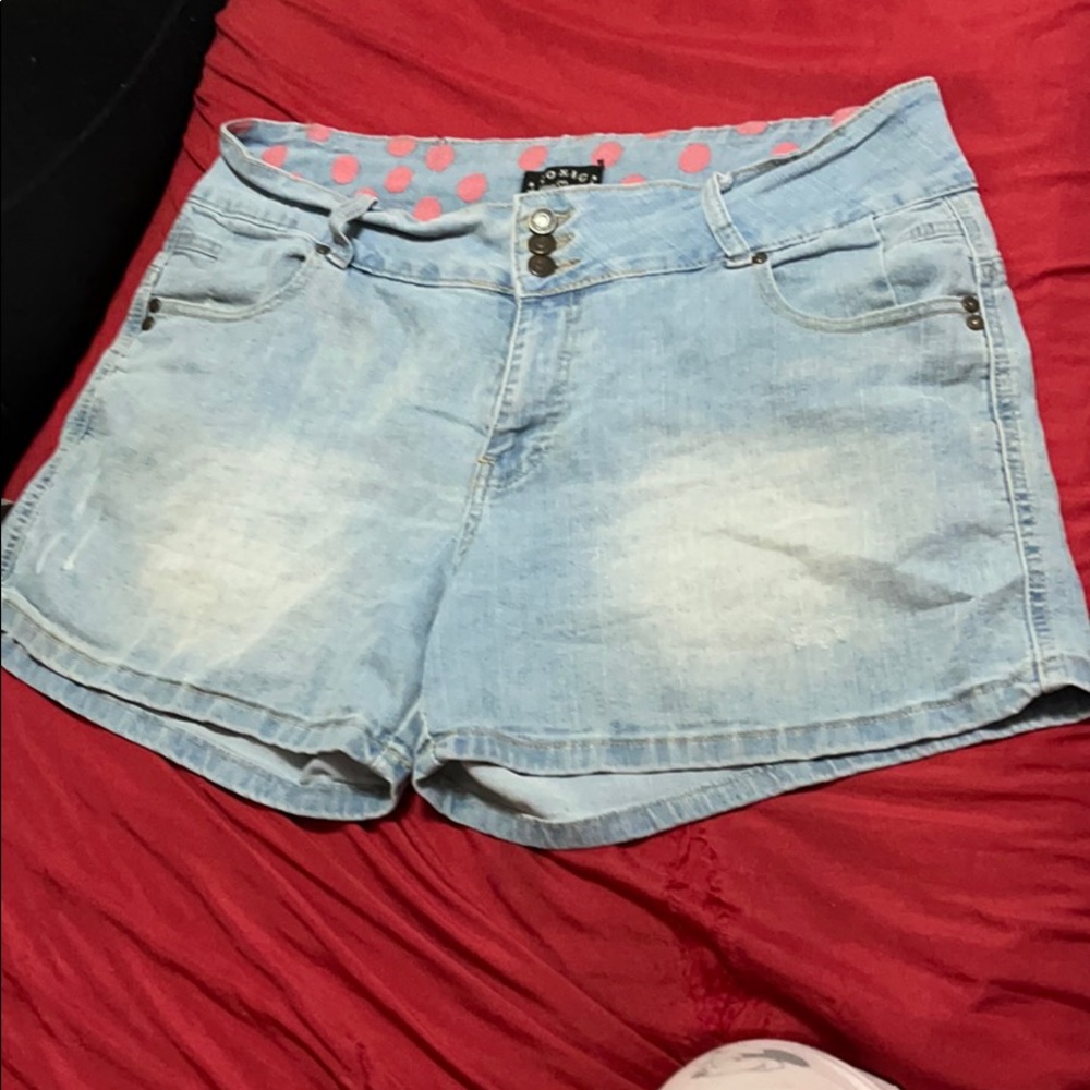 Light blue washed shorts